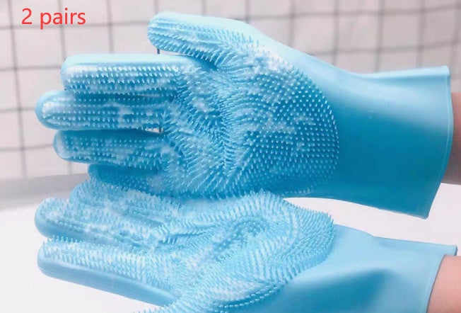 Silicone Dog Grooming and Bathing Gloves
