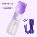 2 in 1 Portable Dog Water Bottle - Leak-proof Drinking Bowl with Food Container