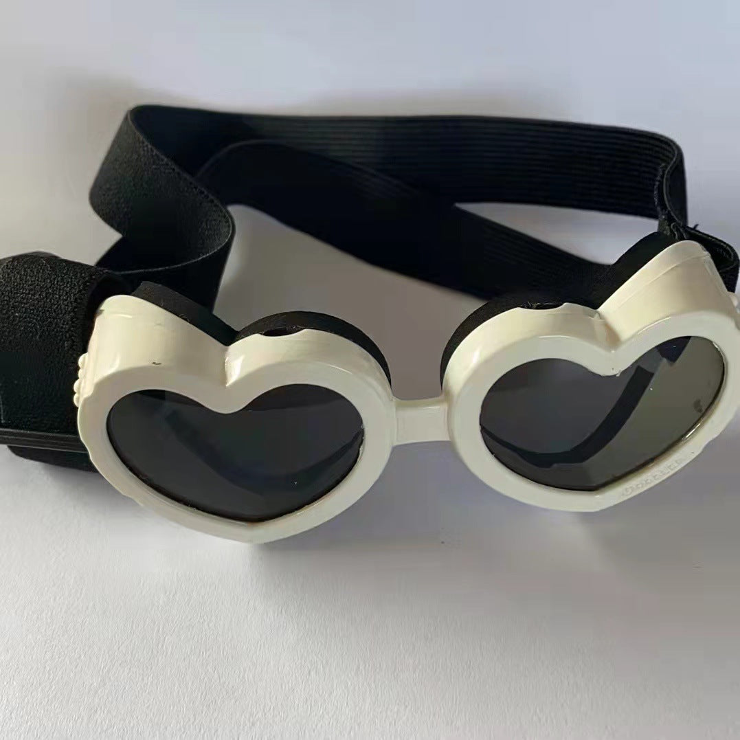 Heart Shaped Pet Goggle Sunglasses