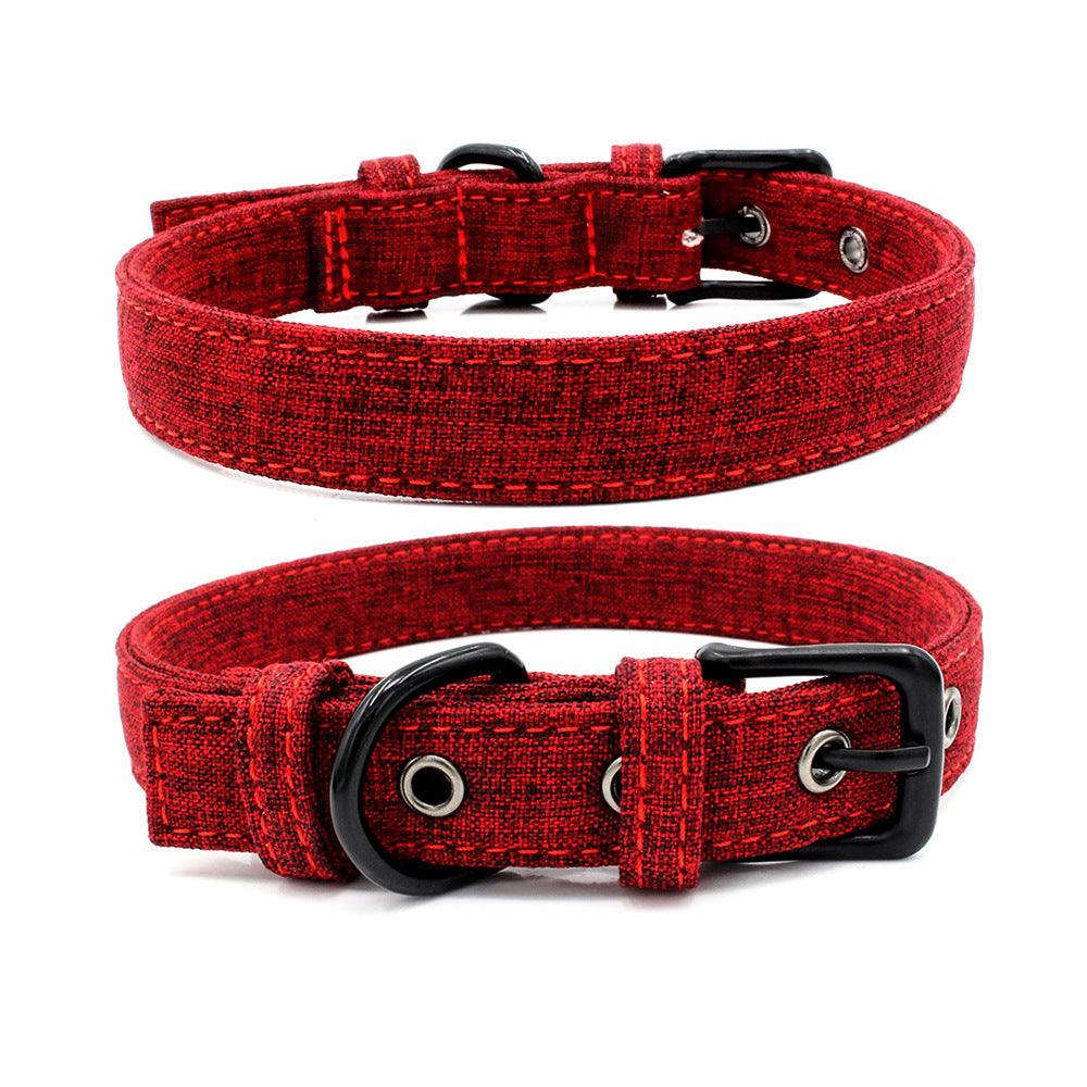 Pet Collar Double Layer Colorful Fabric Dog Collar