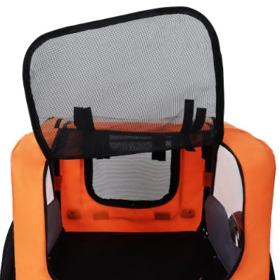 Utdoor Heavy Duty Collapsible Pet Bike Trailer With 16-Inch All Terrain Wheels & Universal Hitch   Fold-able Dog Cargo Carrier Cart For Bicycles