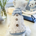 Bowknot Dog & Cat Sweater - Hollow Knit Sweater