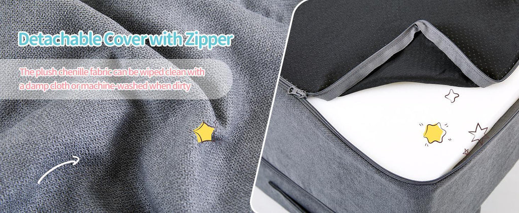 Four-step Dog Bed Indoor Non-slip Balance Pet Ramp Gray