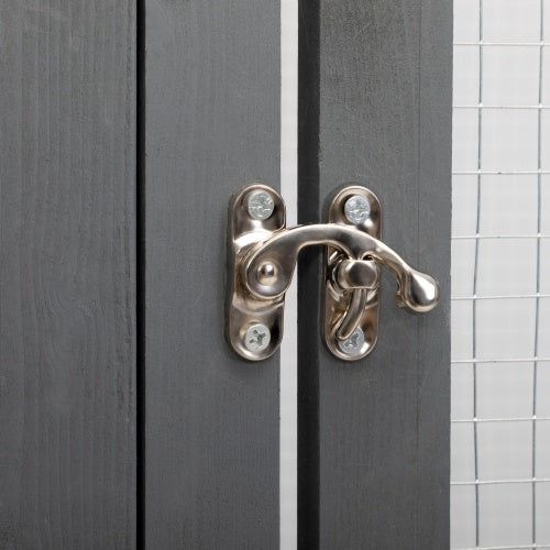 Spacious Wooden Cat Cage With Waterproof Roof For Adjustable Pedals - Gray-black