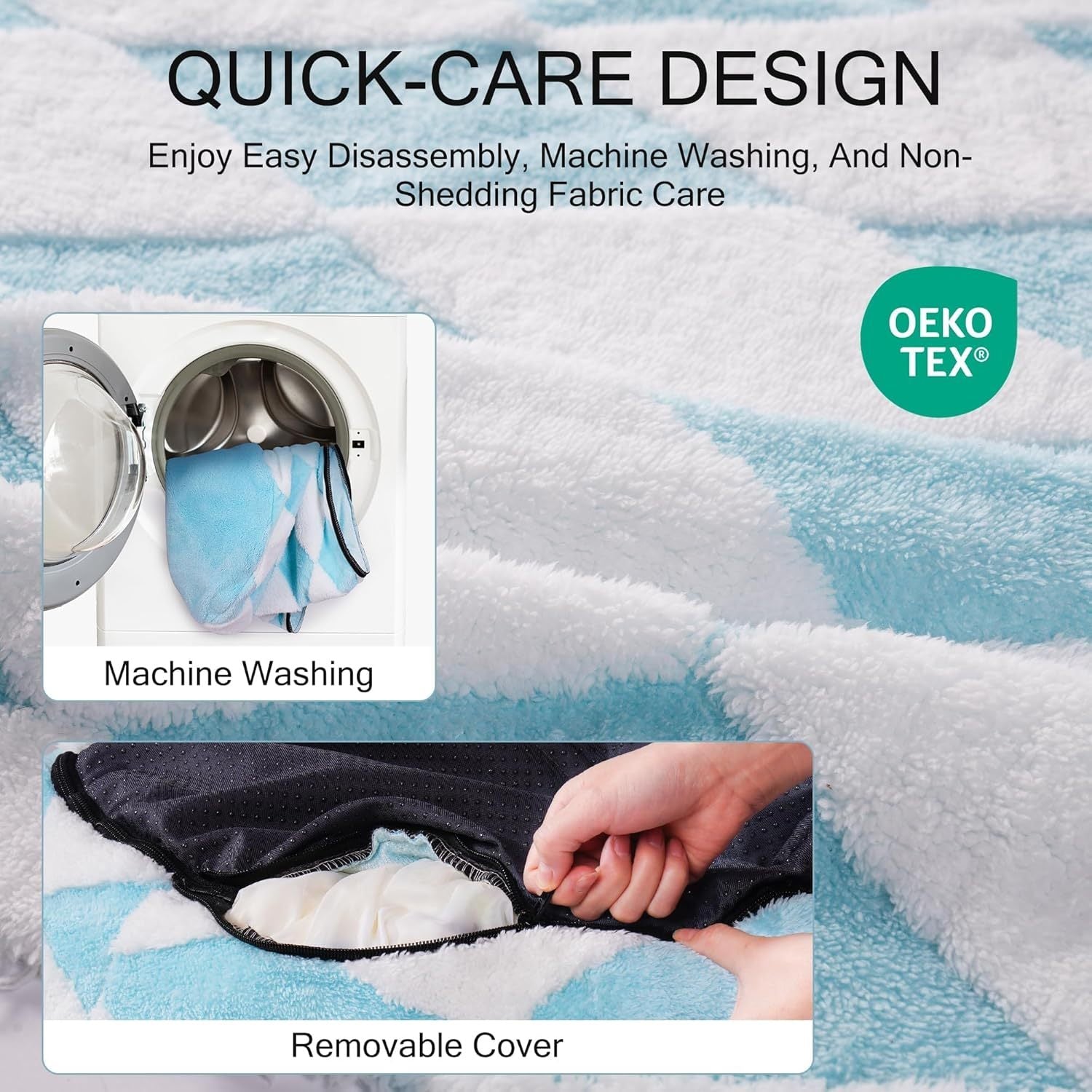 Donuts Cat Bed For Indoor Cats - Round Washable Plush Pet Bed With Jacquard Shaggy Fabric & Non-Slip Bottom, Calming Small Dog Bed For Puppy & Kitten, 23 Inch Blue Check