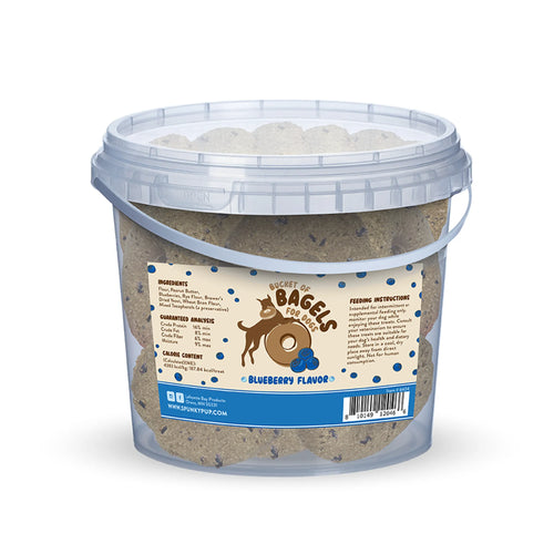Bucket of Bagels, Dog Treats, Blueberry, 3 lbs