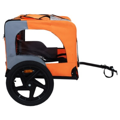 Utdoor Heavy Duty Collapsible Pet Bike Trailer With 16-Inch All Terrain Wheels & Universal Hitch   Fold-able Dog Cargo Carrier Cart For Bicycles