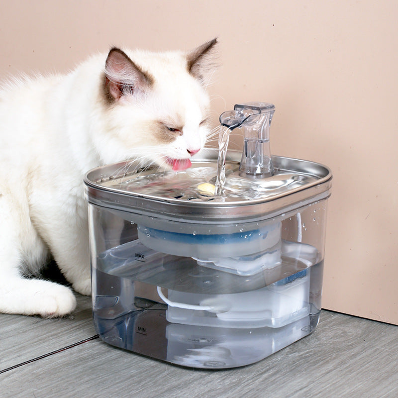 Stainless Steel Automatic Circulation Water Dispenser Intelligent Pet Water Fountain
