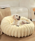 Pet Kennels Long Plush Round Cat Nest Winter Warm Dog Beds Kennel Super Soft Dogs Mat Sofa Pet Deep Sleeping Supplies