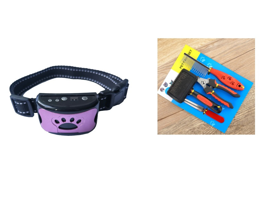 Dog Bark Arresting Training Collar with Vibration Sound Remote Control