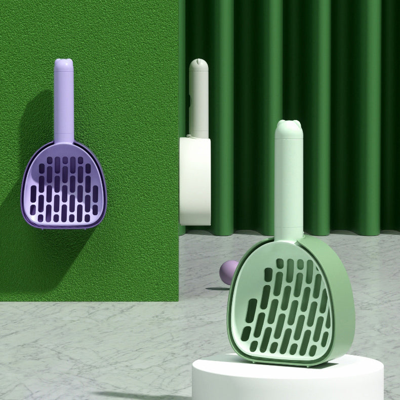 Cat Litter Scoop with Mountable Base