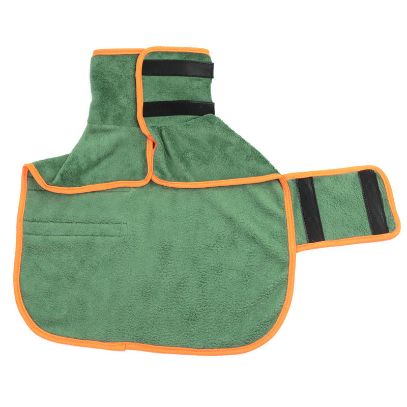Dog Bathrobe - Microfiber Absorbent Beach Towel - Pet Drying Coat For Large Medium Small Dogs Cats Fast Dry