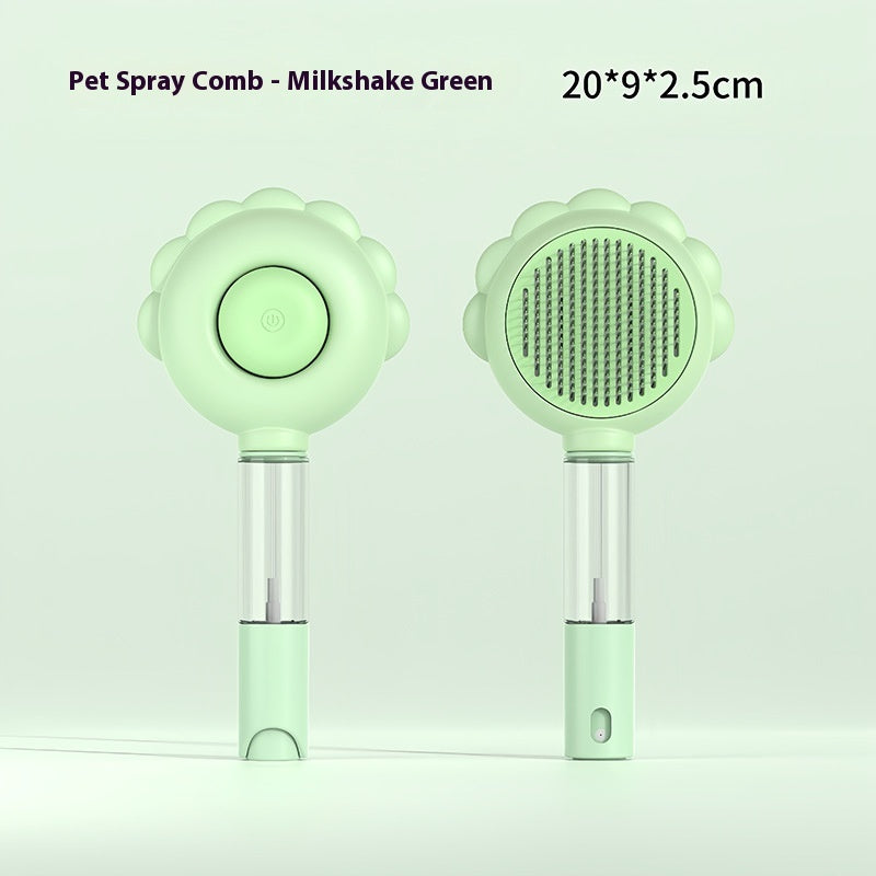 2 In 1 Self Cleaning Pet Brush Comb with Spray