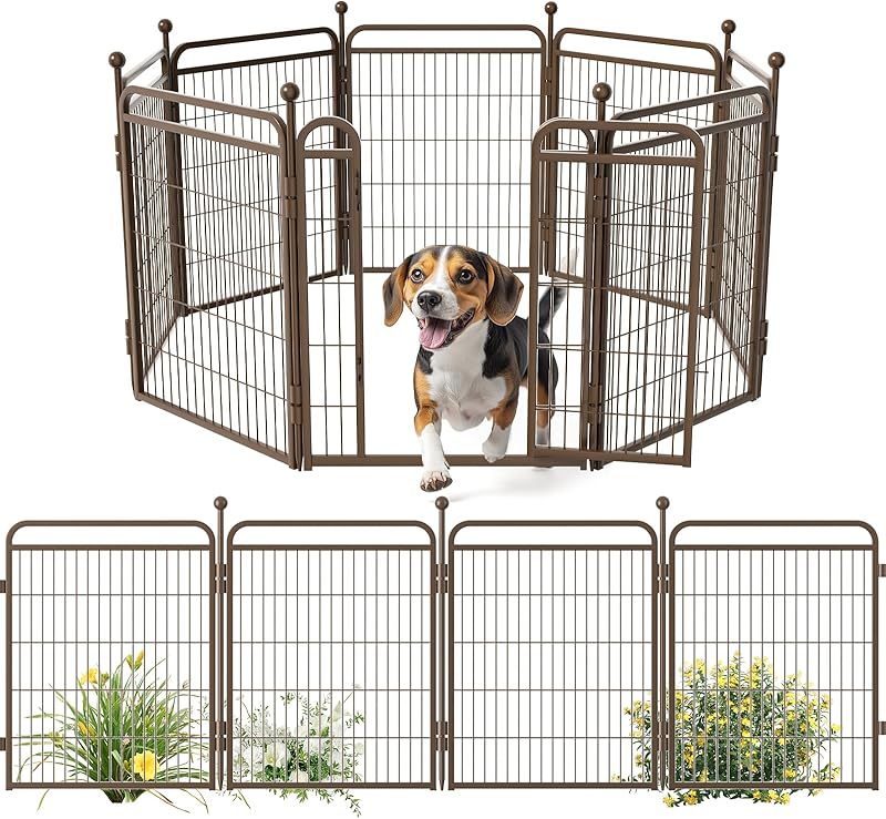 Gardner Pet Dog Fence Indoor And Outdoor Small And Medium Dog Foldable With Gravity Automatic Lock Pet Activity Fence