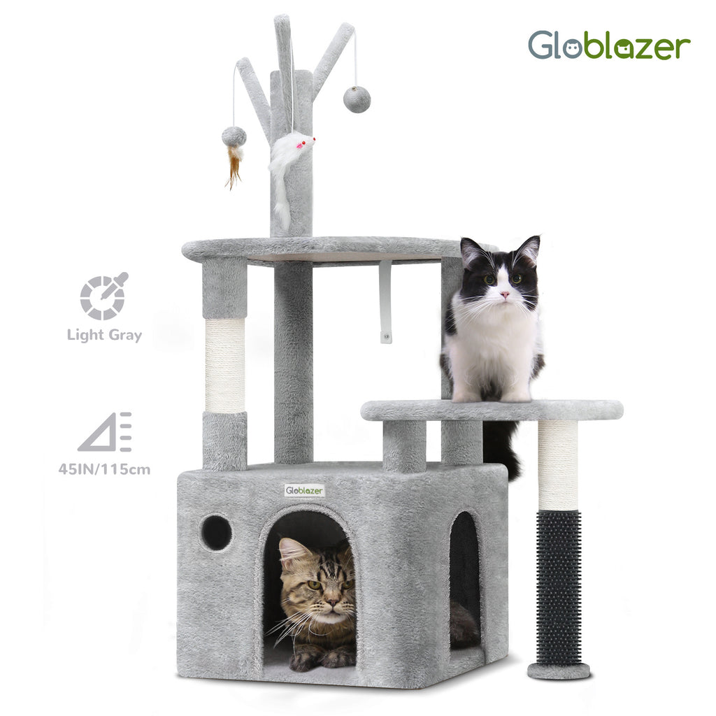 44 Inch Cat Climbing Frame Light Gray