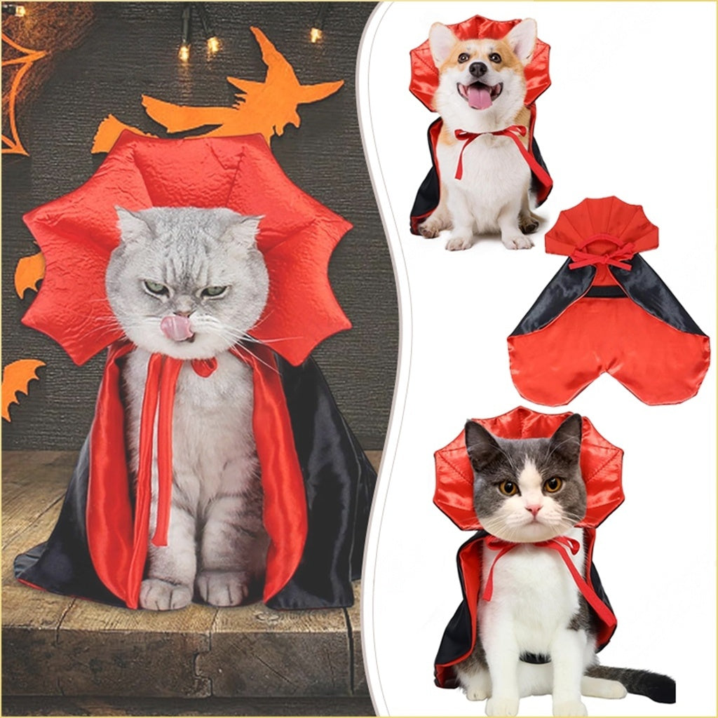 Halloween Pet Costumes Cosplay Vampire Cloak For Small Dog Cat Kitten Puppy Dress Kawaii Pet Clothes