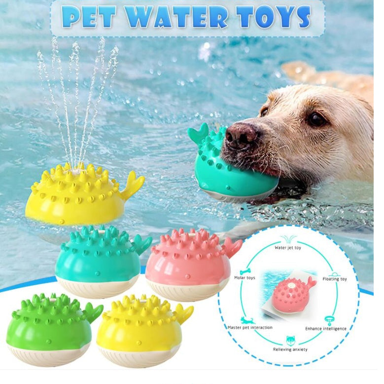 Electric Water Floating Swimming Bathing Water Spray Dog Toy