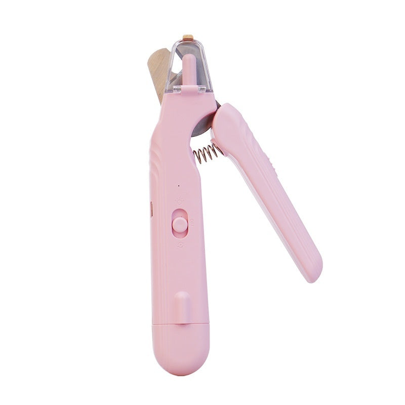 2 In 1 Pet Nail Clippers With Led Light Multifunction Animals Paw Nail Trimmer