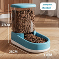 Automatic Pet Feeder Cat Water Fountain Dog Food Feeder, No Electricity Required