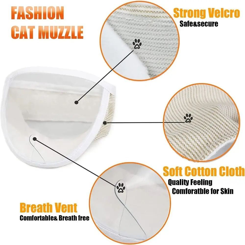 Anti Bite Pet Muzzles Mask, Breathable Pet Bathing Grooming Tools