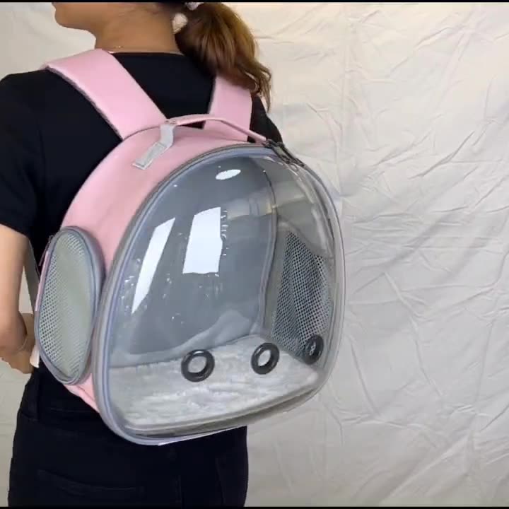 Pet Backpack Transparent Small Animal Carrier - Hamster Carrier Guinea Pig Backpack Sugar Glider Ferret Pet Bag Rabbit Bunny Cage