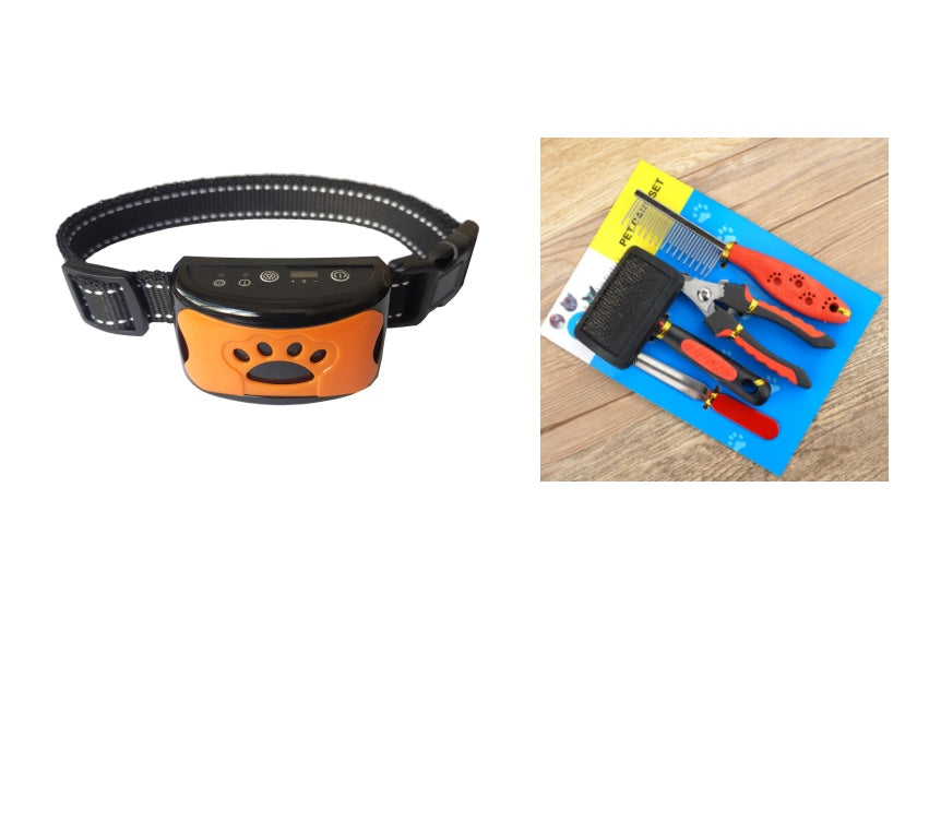 Dog Bark Arresting Training Collar with Vibration Sound Remote Control
