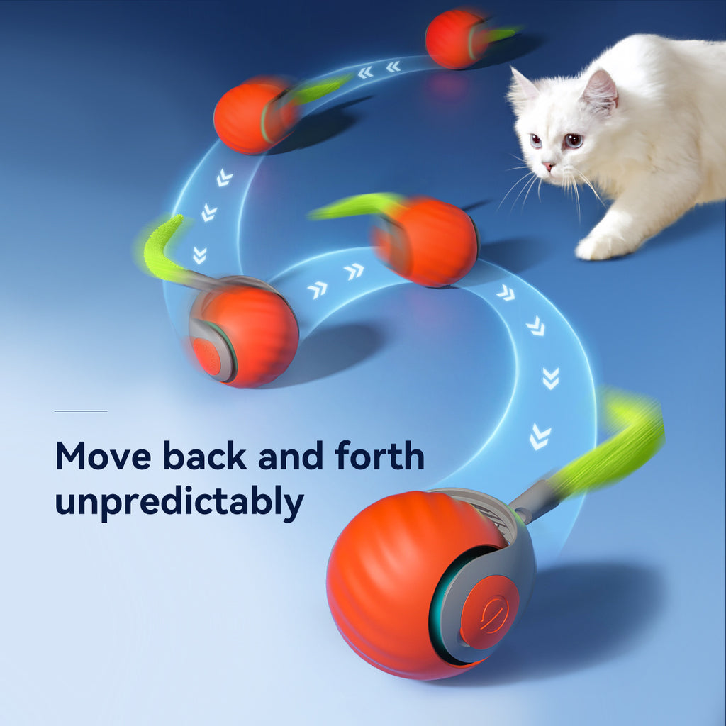 New! Smart Interactive Cat Ball,Type-C Rechargeable Interactive Cats Toy,Automatic Cat Teaser Toy,Pet Supplies,New Year Gift