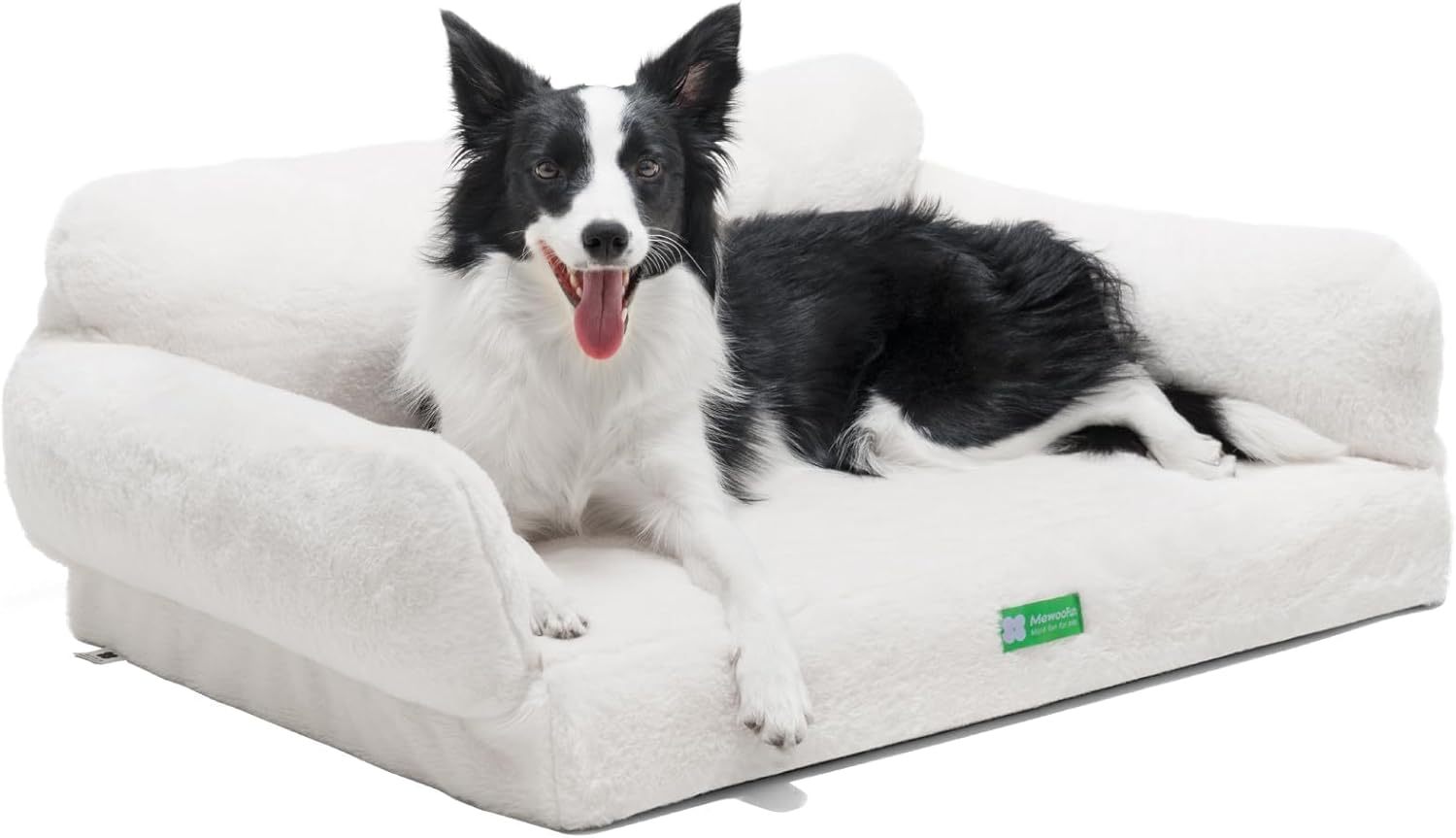 Orthopaedic Dog Bed For Small Or Medium Dogs - 34.6 Inches Egg Foam Sofa With Removable Washable Cover & Non-Slip Bottom, Large, Beige