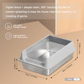 Stainless Steel Litter Box Semi-enclosed (only ship inside USA)