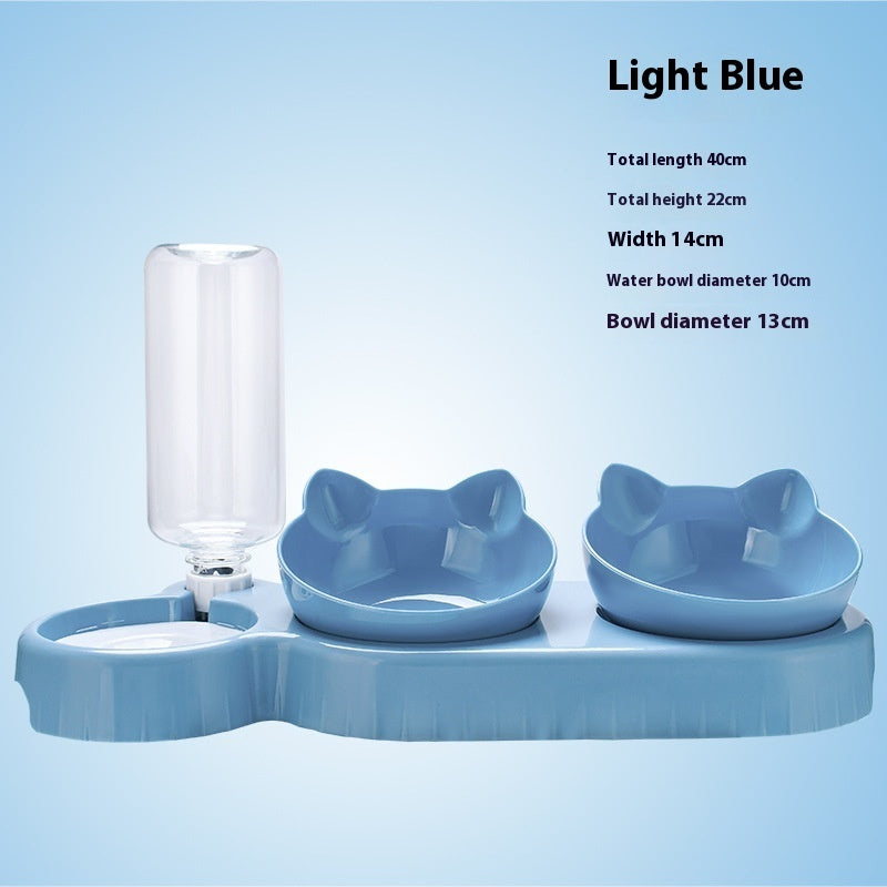 Double Bowl Food Basin with Waterer