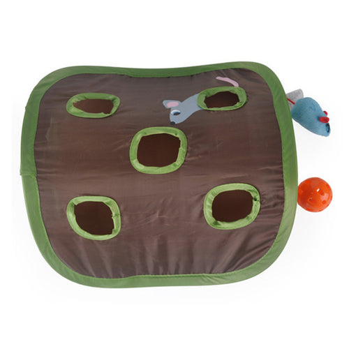 Cat Interactive 9 Hole Mouse Hunt Tunnel Game