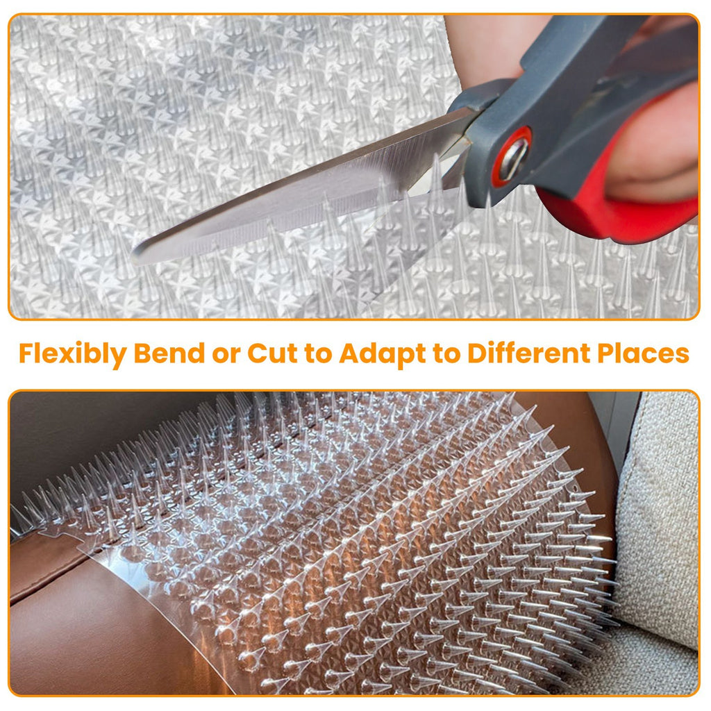 16Pcs Cat Deterrent Mats For Indoor Outdoor Use Keep Cats Dogs Away Pets 16x13in Deterrent Training Mats With Spikes 22x1FT Area