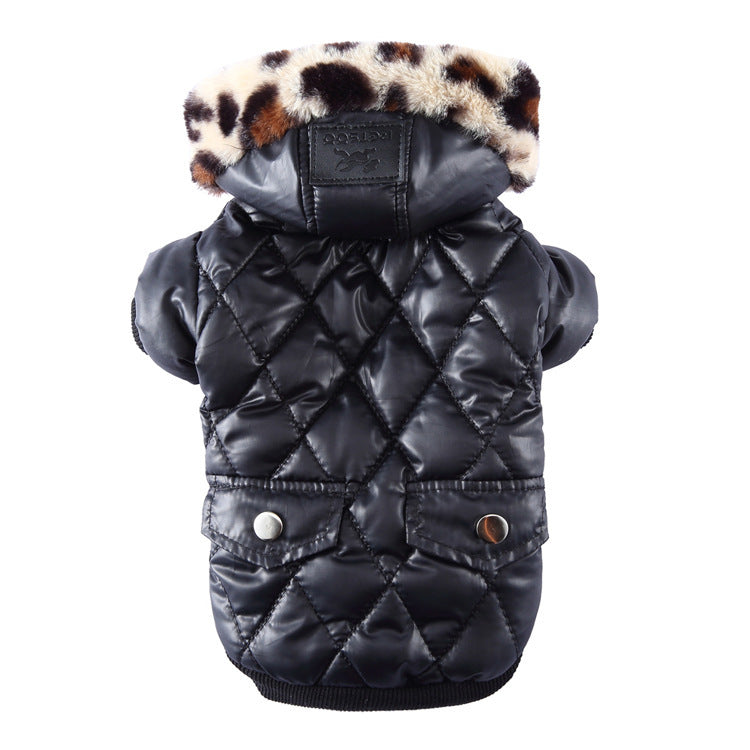 Pet supplies pet clothes dog clothes autumn and winter fur collar coat pet dog clothing
