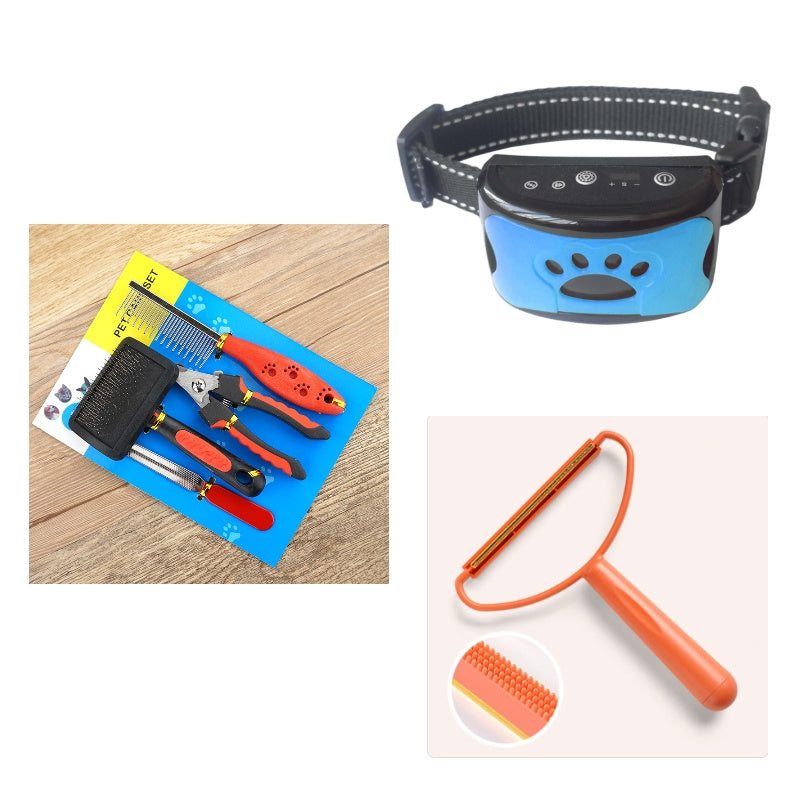 Dog Bark Arresting Training Collar with Vibration Sound Remote Control