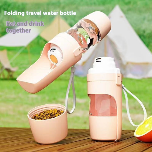 2 In 1 Travel Pet Water Dispenser & Feeder