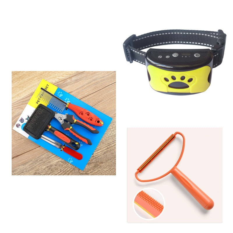 Dog Bark Arresting Training Collar with Vibration Sound Remote Control