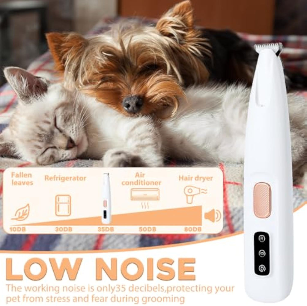 Low Noise Electric Pet Hair Trimmer with LED Light