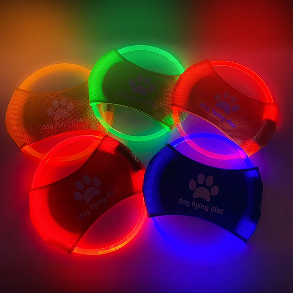 Dog Flying Discs Light Glowing LED LuminousTraining Interactive Toys Game Flying Discs Dog Toy Pet Dog Accessories Pet Products