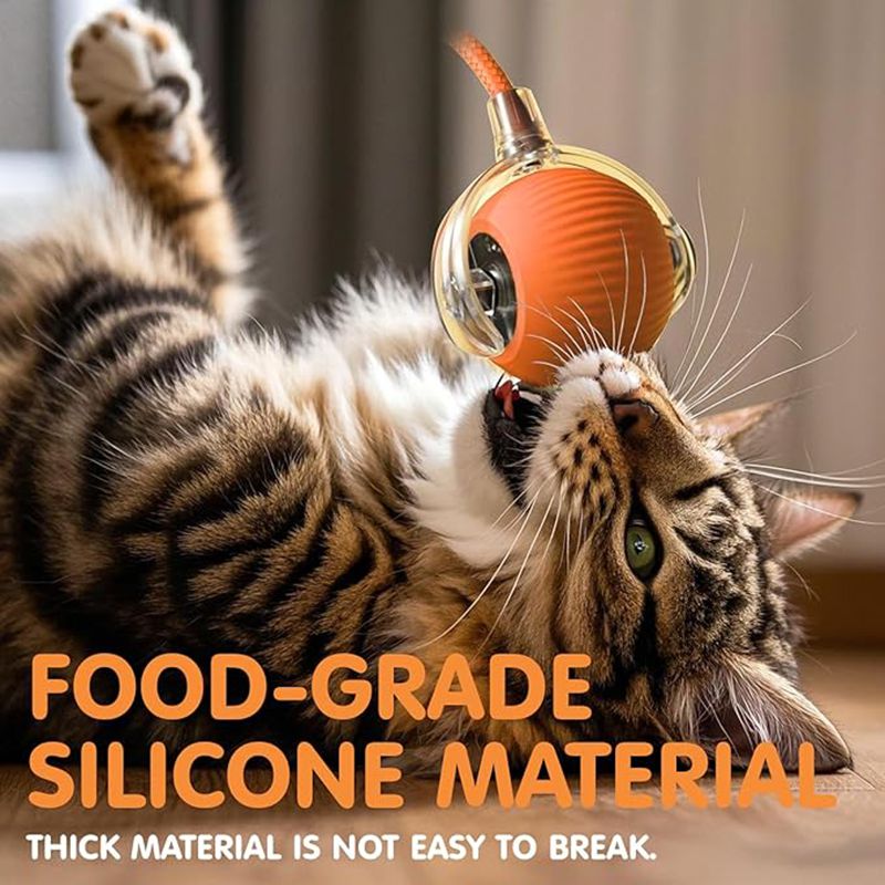 Smart Pet Rolling Ball with Teaser Sensor