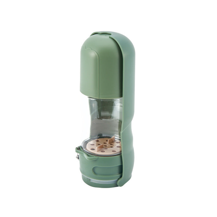 Folding Portable Dog Drinking Cup Split-type Dog Food Integrated Water Fountain