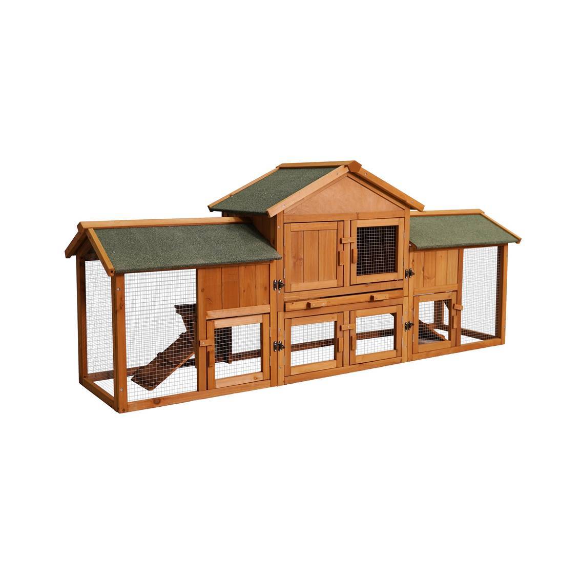 Extra Large Bunny Cage With 2 Runs House Small Animal Habitats For Guinea Pigs