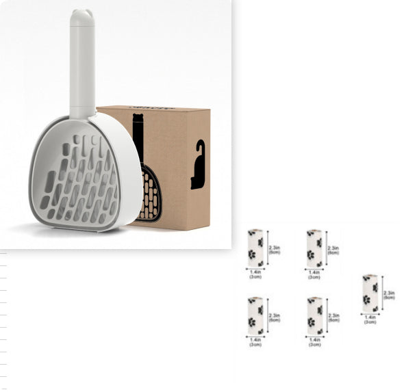 Cat Litter Scoop with Mountable Base
