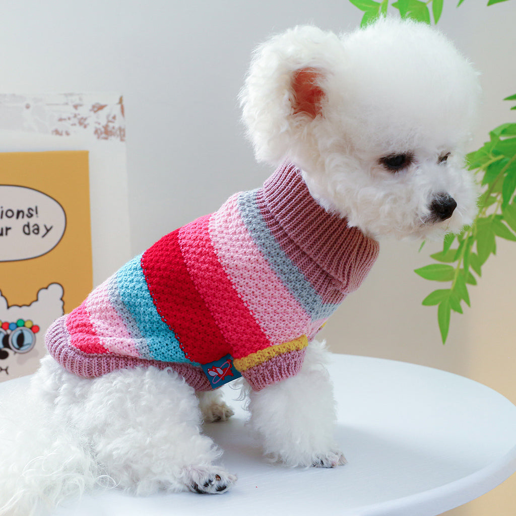 Color Striped Comfortable Pet Sweater