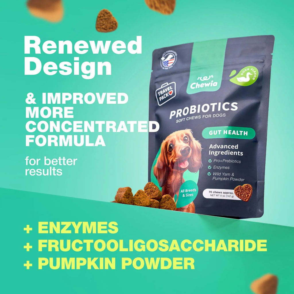 Probiotics For Dogs Support Gut Health Immunity Yeast Balance Itchy Skin Allergies Probiotics And Digestive Enzymes Coprophagia Deterrent For Dogs 180 Probiotic Chews For Dogs