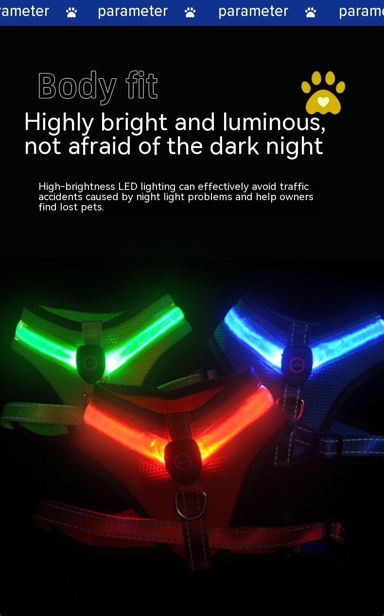 LEd Luminous Dog Harness