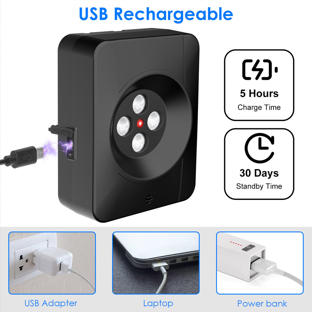 1Pc Ultrasonic Anti Barking Device Indoor Outdoor Dog Bark Control With 3 Frequency Levels Max 32.8Feet Sensing Distance For Most Dog Sizes