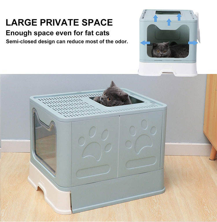 Cat Litter Box Front Entry Enclosed Extra Large Litter Box With Litter Catching Lid And Scoop For Big Cats Kitty