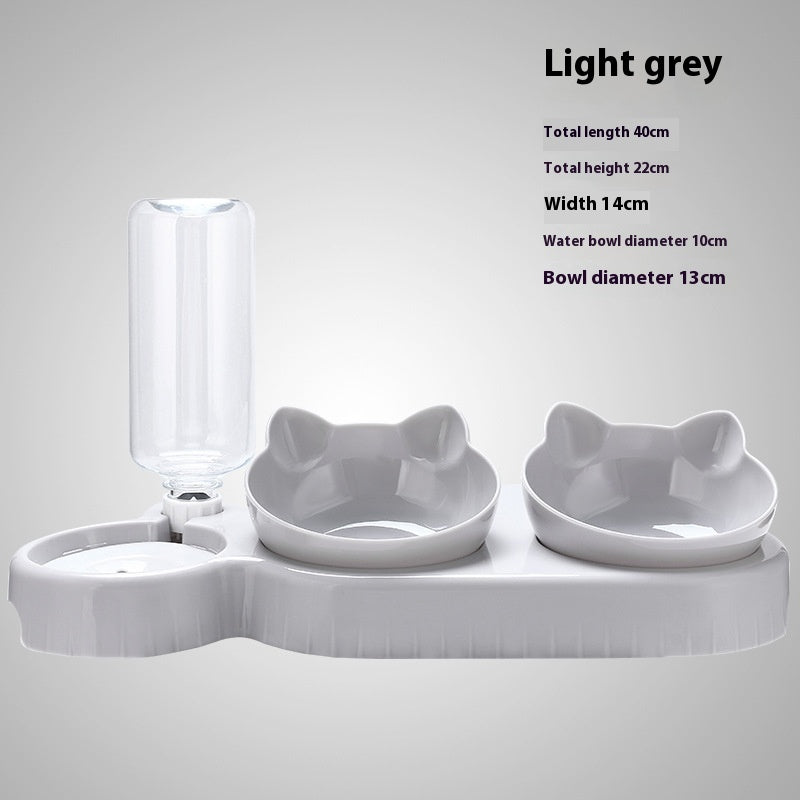 Double Bowl Food Basin with Waterer