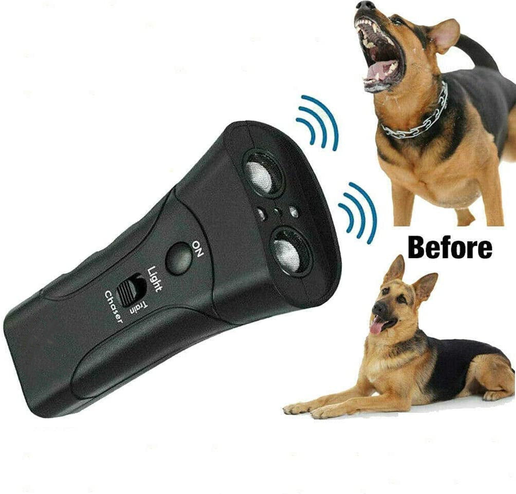 3 in 1 Stop Bark Deterrents New Dog Ultrasound Pet Training Anti Barking Control Devices Trainer