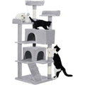56-inch Pet Cat Tree Multi-Level with 2 Apartments with Scratching Posts